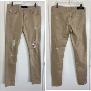 REPRESENT Men’s Essential Destroyer Jeans in Beige size 32